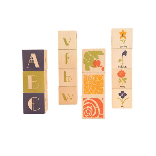 Flower Wooden Blocks by Uncle Goose