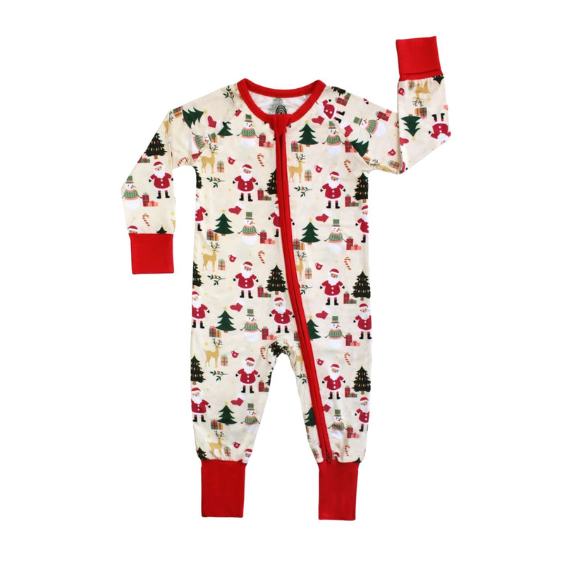 Cozy Christmas Bamboo Convertible Baby Pajamas by Emerson and Friends