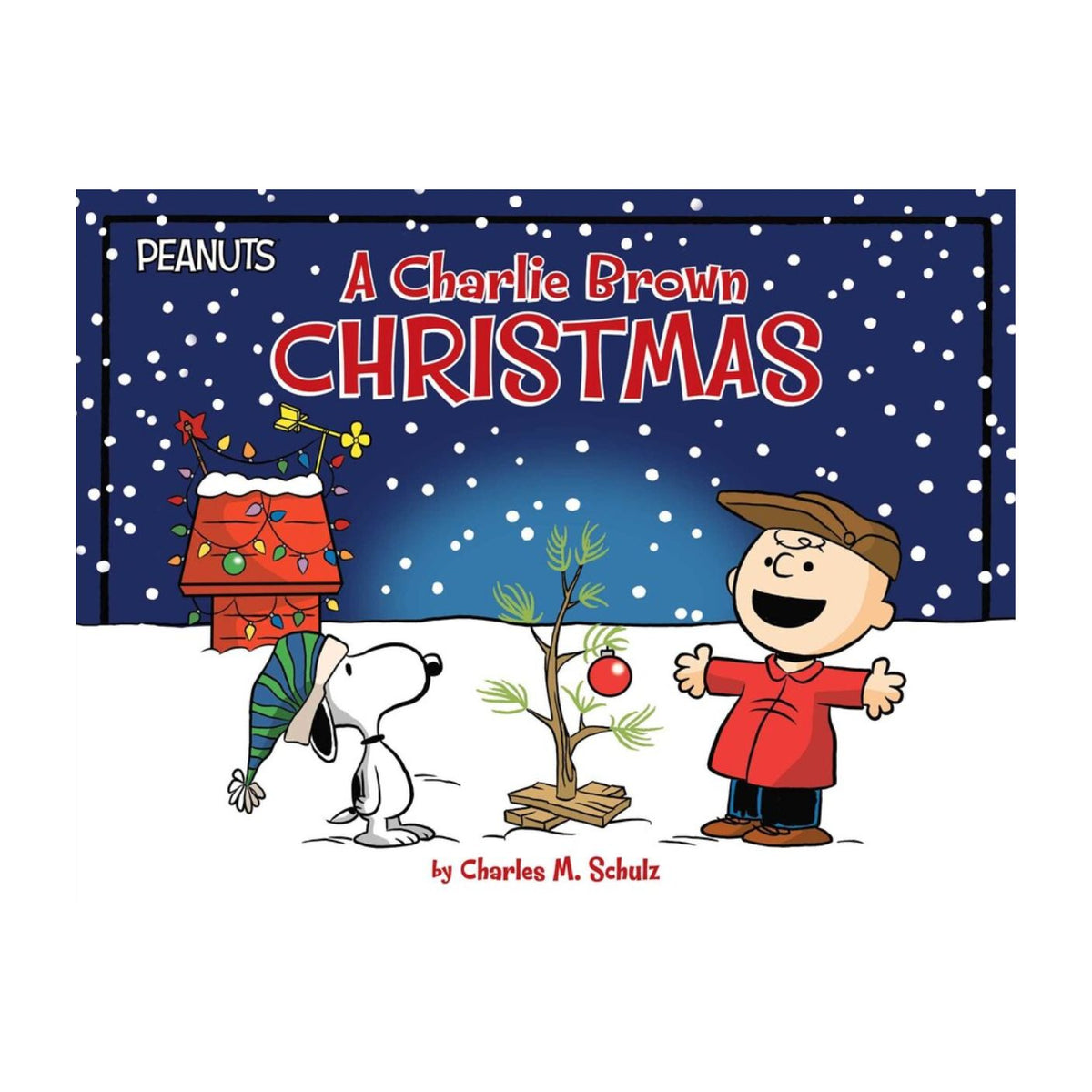 Cover of 'A Charlie Brown Christmas' with Snoopy and Charlie Brown in a snowy scene.