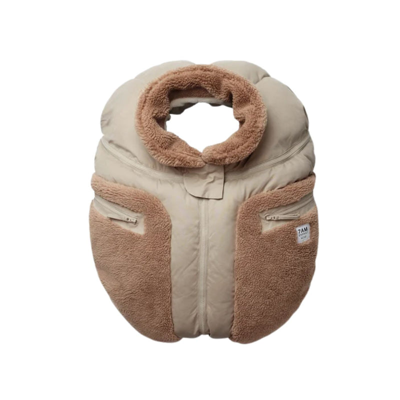 Car Seat Cocoon - Cappuccino Appliqué by 7AM Enfant