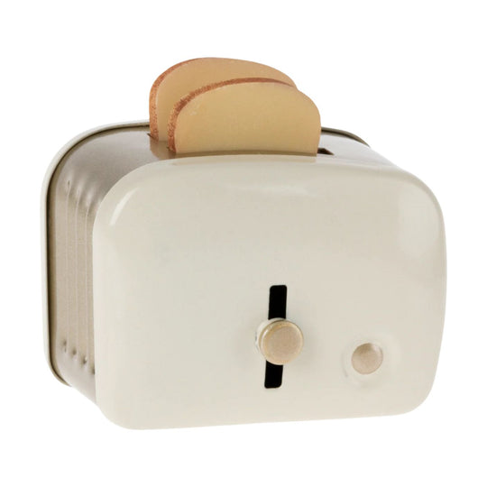 Toaster With Bread, Miniature - Off-white by Maileg