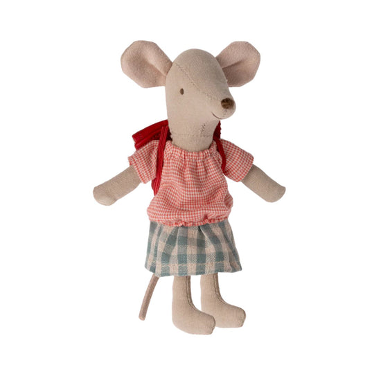 Tricycle Mouse, Big Sister - Red by Maileg