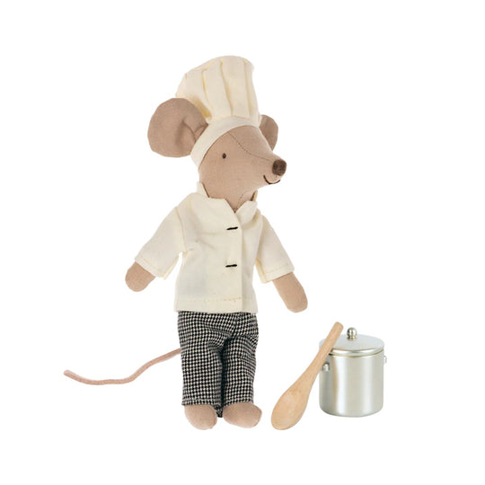 Chef Mouse with Soup Pot and Spoon by Maileg