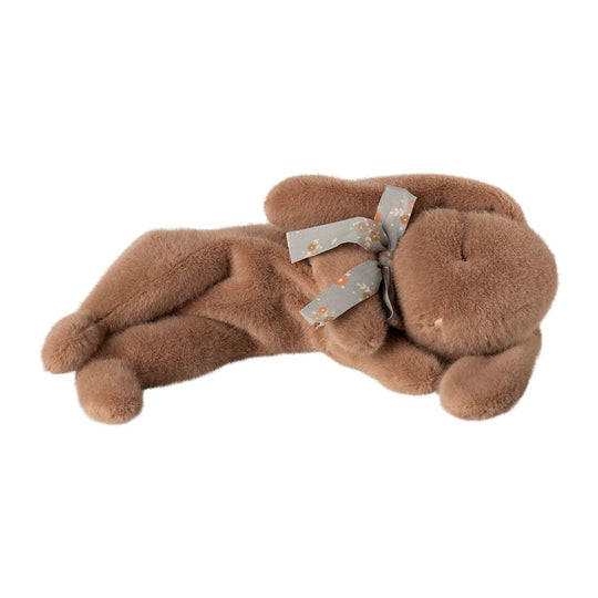 Sleeping Bunny Plush, Small - Soft Brown by Maileg