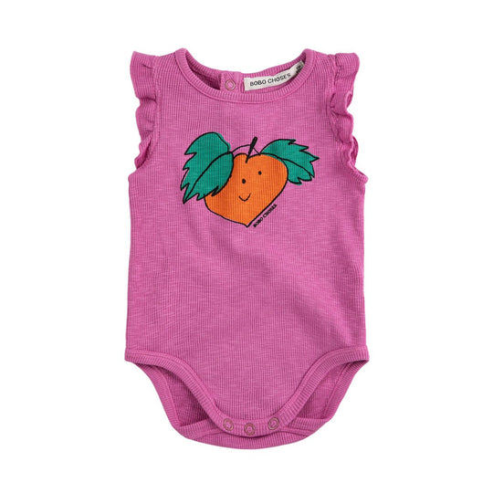 Tangerine Ruffled Bodysuit by Bobo Choses