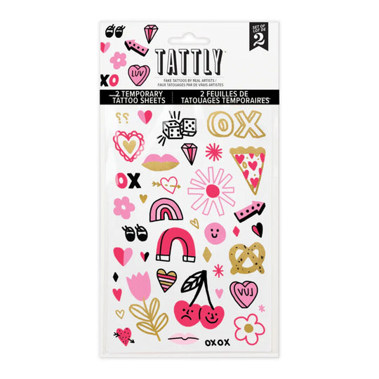 Golden Hearts Tattoo Sheet - Set of 2 by Tattly