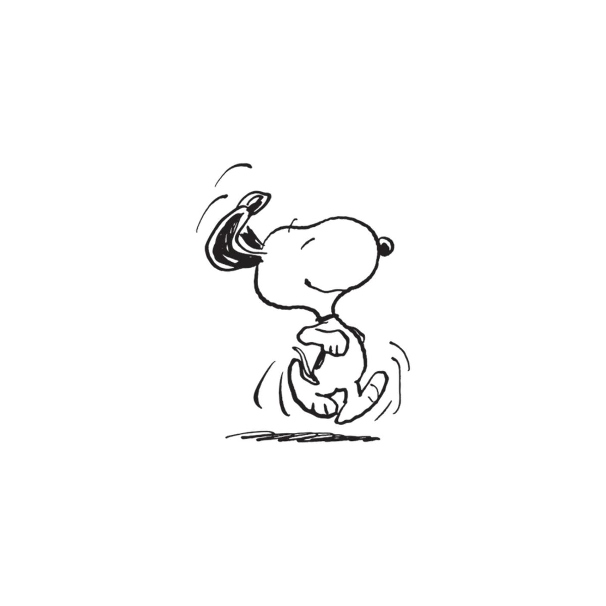 Cartoon dog with a surprised expression on a white background