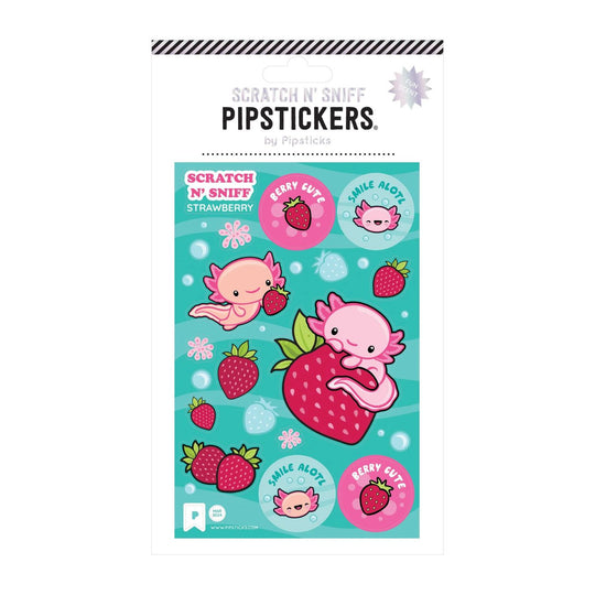 Berry Cute Axolotl Scratch 'n Sniff Stickers by Pipsticks