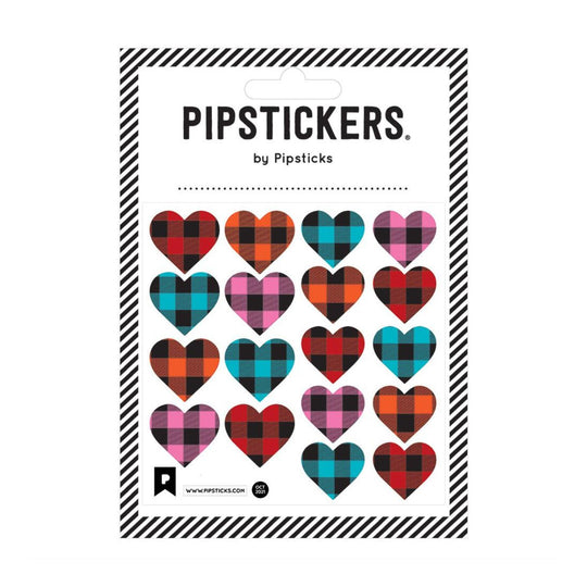 Fuzzy Flannel Hearts Stickers by Pipsticks