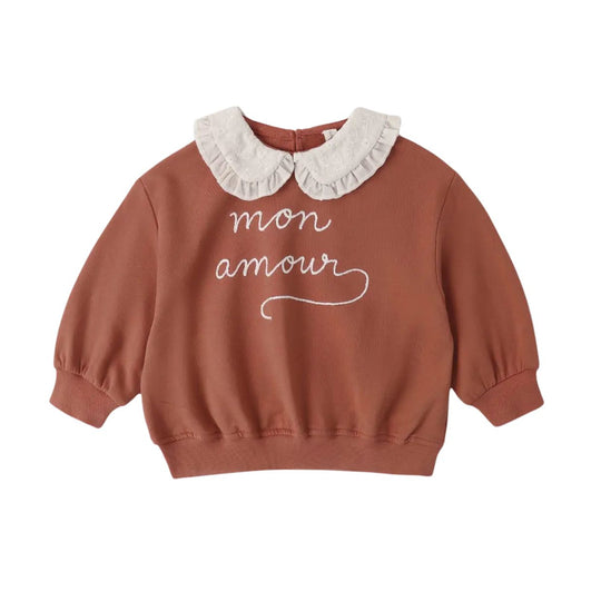 Collared Sweatshirt - Mon Amour by Quincy Mae