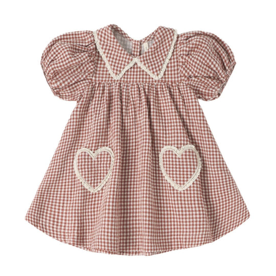 Coraline Dress - Red Gingham by Quincy Mae