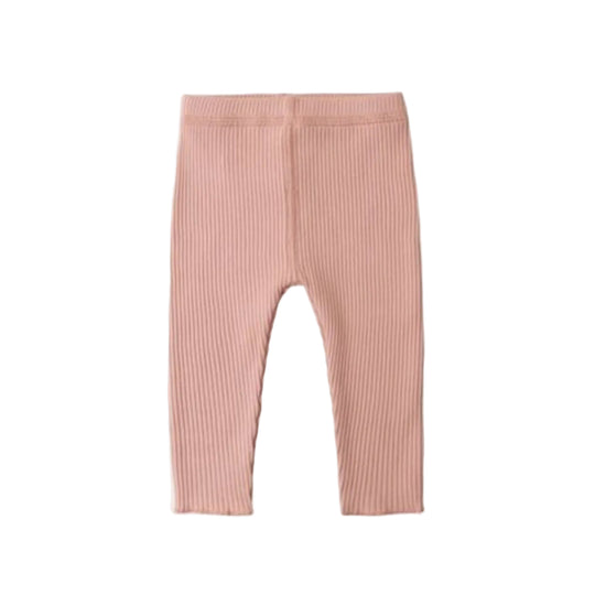 Ribbed Legging - Pink by Quincy Mae