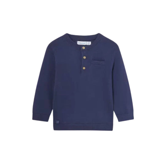 Better Cotton Henley Sweater - Cloud by Mayoral - FINAL SALE