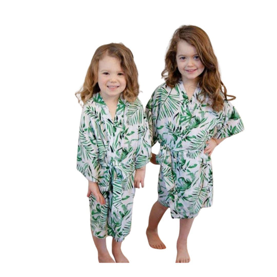 Kids Robe (3-5Y) - Palm Leaf by May and Joy