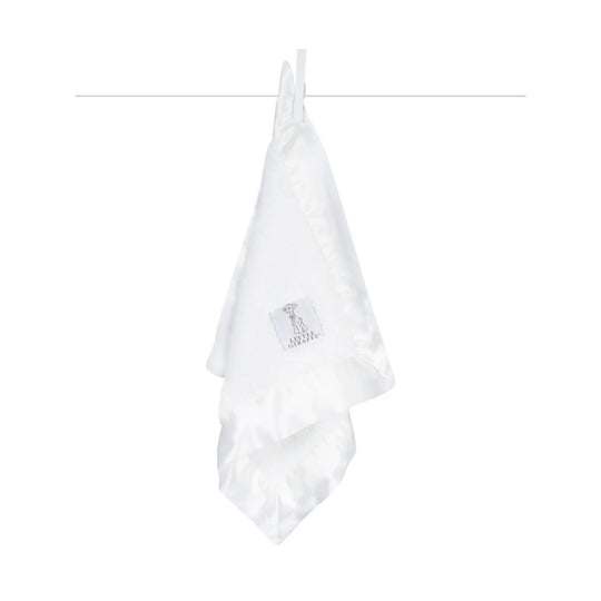 Chenille Solid Security Blanky - White by Little Giraffe