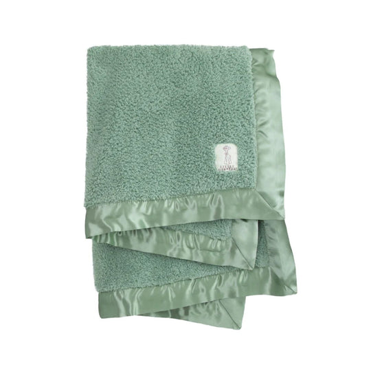 Chenille Solid Baby Blanket - Sage by Little Giraffe