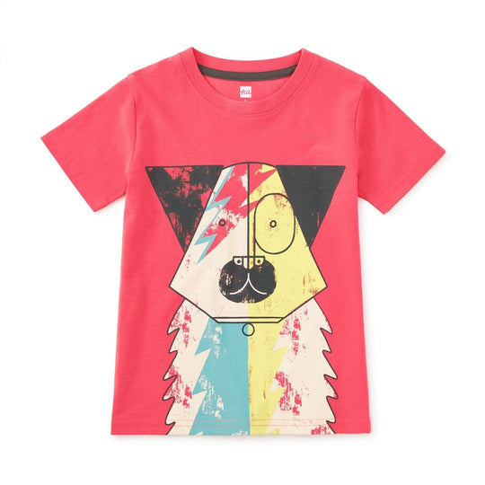 Bolt Dog Graphic Tee - Scarlet by Tea Collection