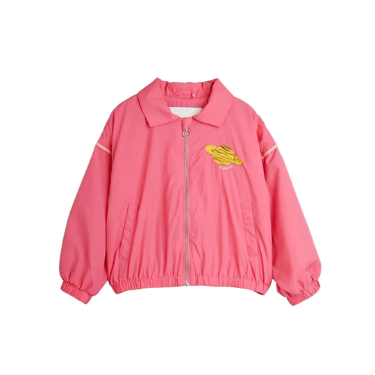 Planet Embroidered Nylon Jacket - Pink by Mini Rodini