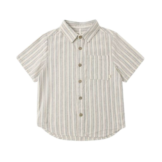 Collared Short Sleeve Shirt - Nautical Stripe by Rylee + Cru