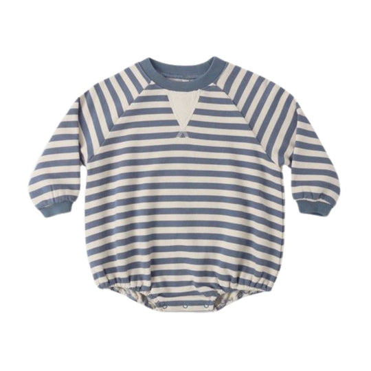 Crewneck Romper - Marine Stripe by Rylee + Cru