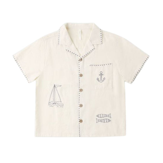 Lapel Collar Shirt - Sailor by Rylee + Cru