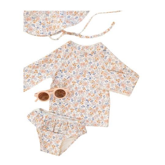 Rashguard Girls Set - Flower Fields by Rylee + Cru