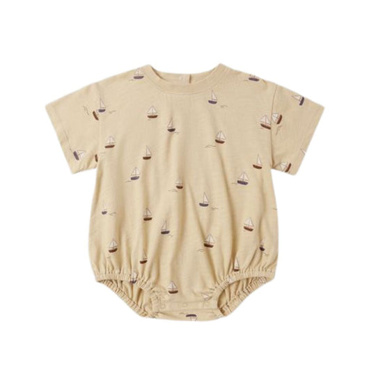 Relaxed Bubble Romper -  Sailboats by Rylee + Cru