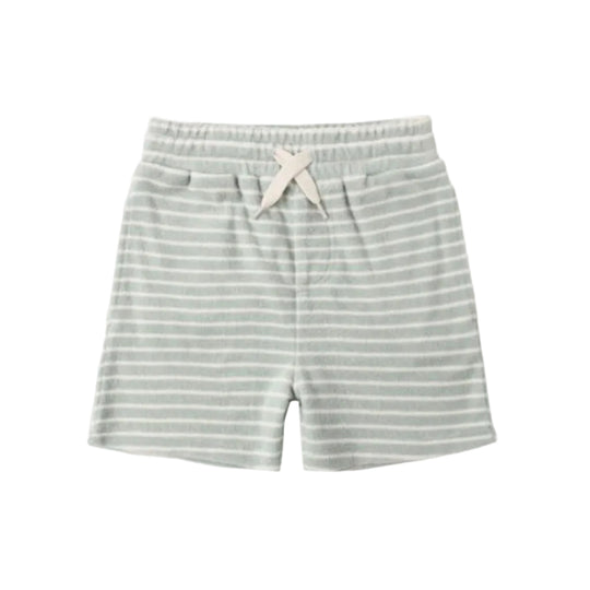 Terry Boys Short - Seafoam Stripe by Rylee + Cru
