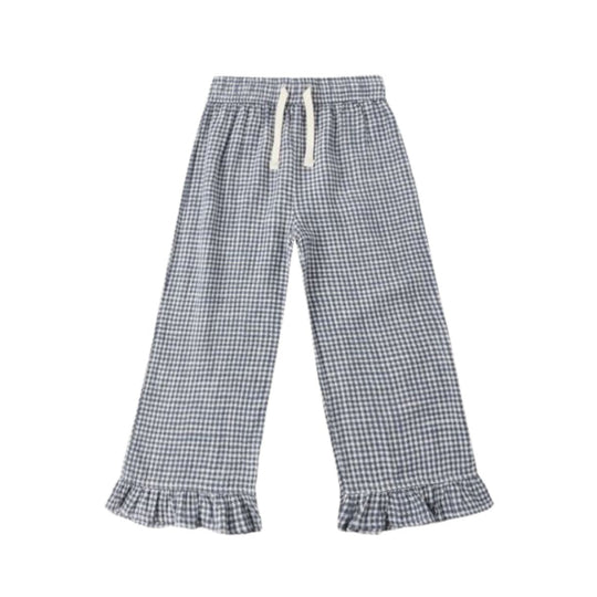 Wide Leg Pant - Marine Gingham by Rylee + Cru