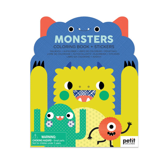Monsters Coloring Book and Stickers by Petit Collage