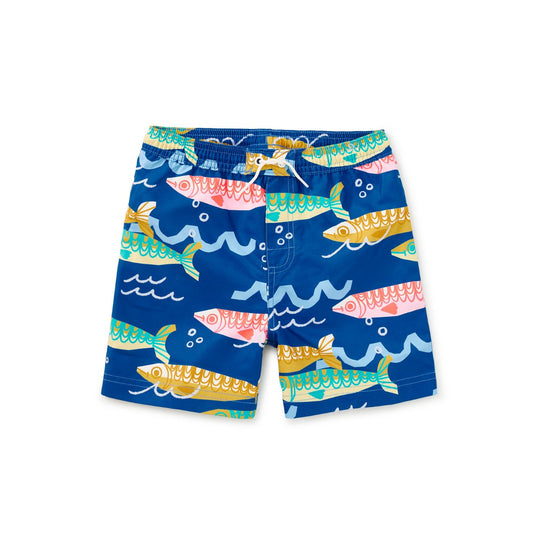 Mid-Length Swim Trunks - Sardinas del Mar by Tea Collection