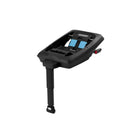 Black car seat base on a white background