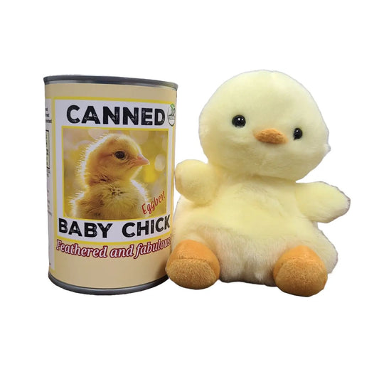 Canned Baby Chick Plush Toy in Can With Jokes