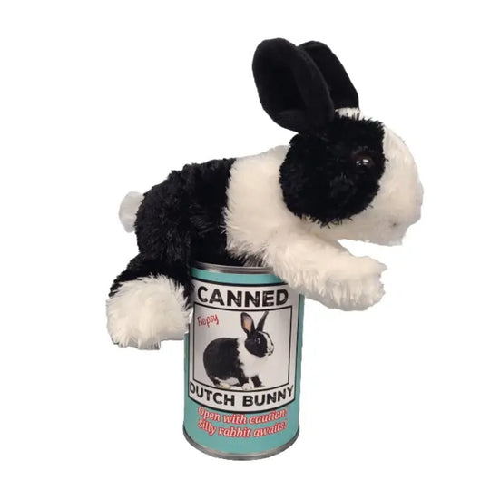Canned Dutch Bunny Plush Toy in Can With Jokes