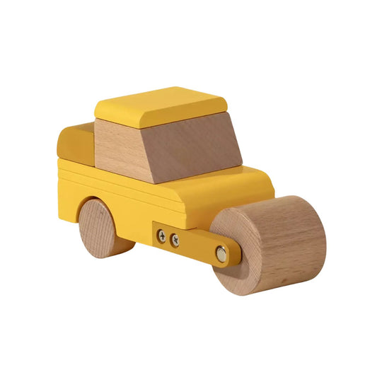 Wooden Construction Vehicle - Compactor by Coco Village