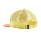 Yellow mesh cap with a brand logo on a white background