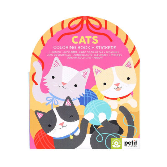 Cats Coloring Book and Stickers by Petit Collage