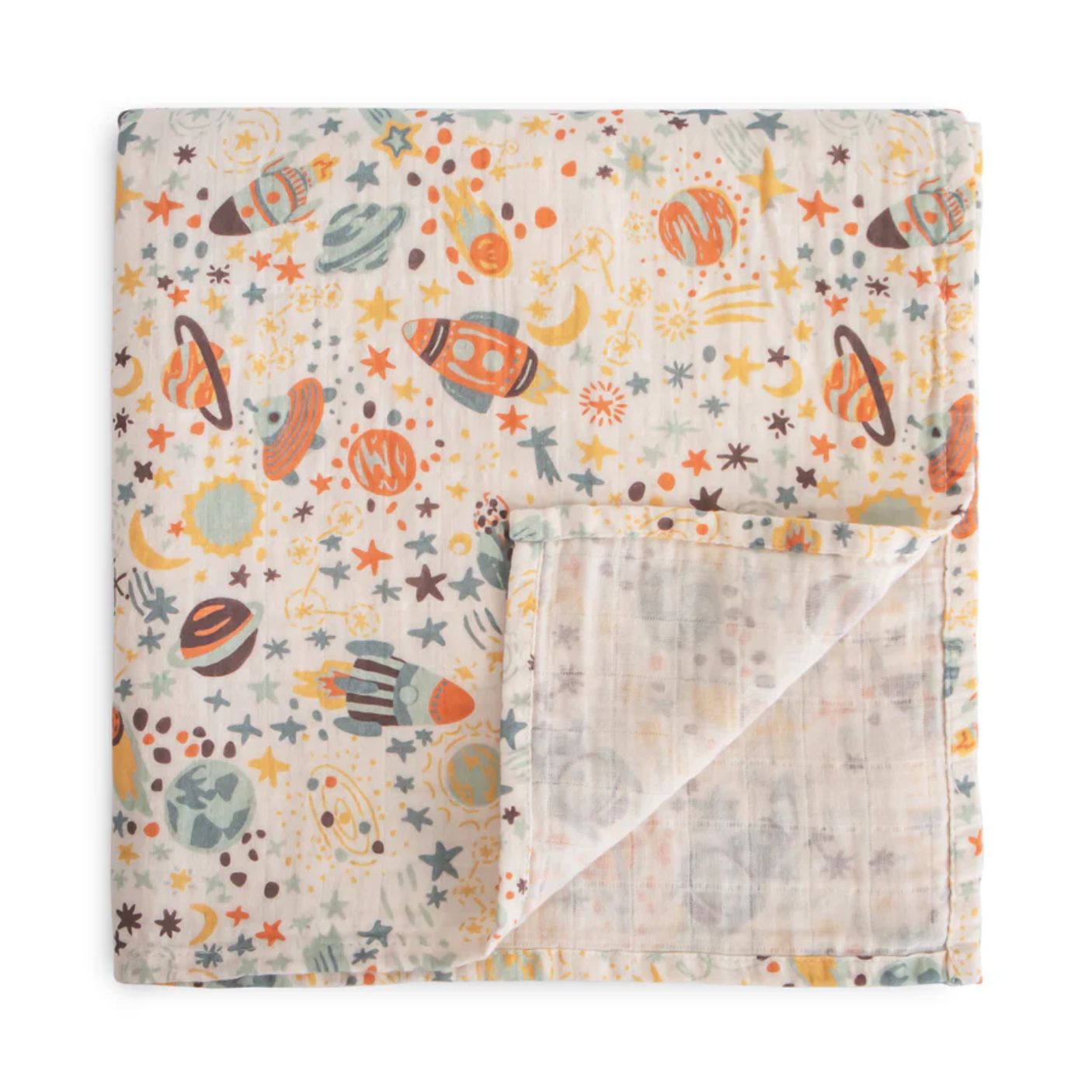 Organic Muslin Swaddle - Space by Mushie & Co – Pacifier Kids Boutique