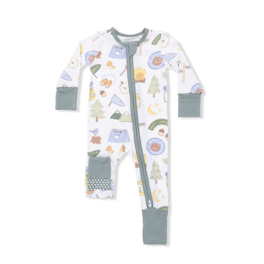 Bamboo Convertible Romper - Camping Blue by Angel Dear