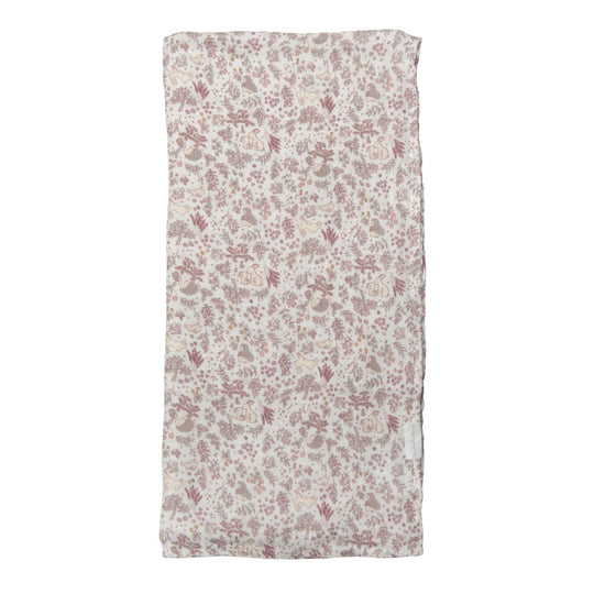 Luxe Muslin Swaddle - Hedgehog Forest by Loulou Lollipop