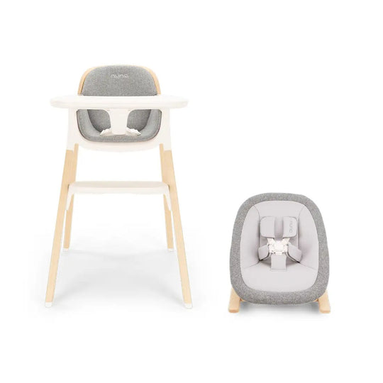 Bryn High Chair + Newborn Rocker Seat by Nuna