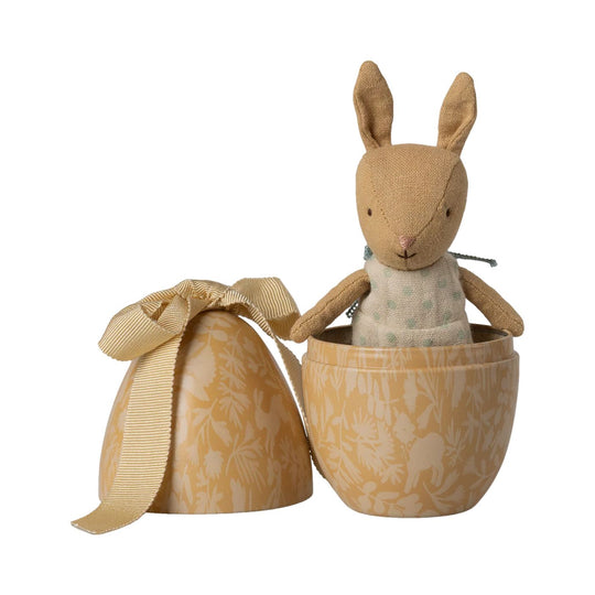 Easter Egg With Micro Rabbit, Small - Cream Yellow by Maileg