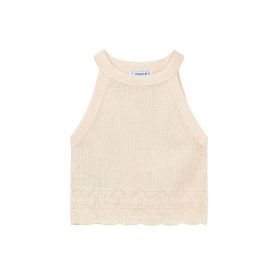 Knit Halter Top - Chickpea by Mayoral
