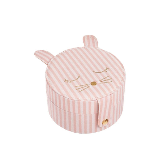 Stripy Bunny Round Jewellery Box by Rockahula Kids