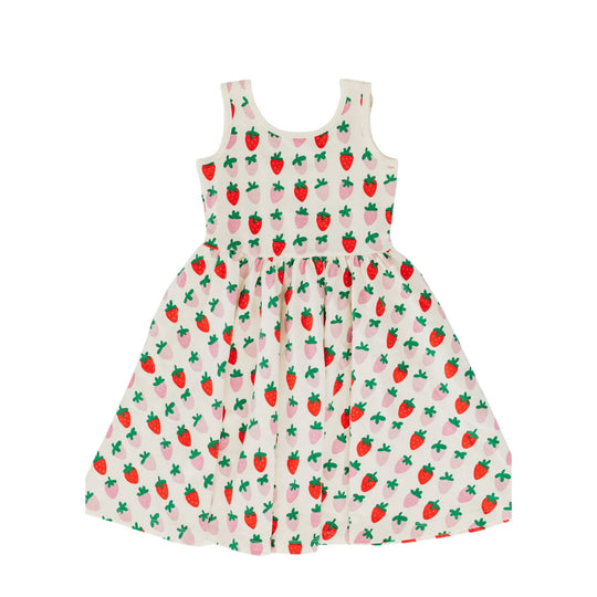 Sleeveless Twirl Dress in Strawberry Blush by Good Apples