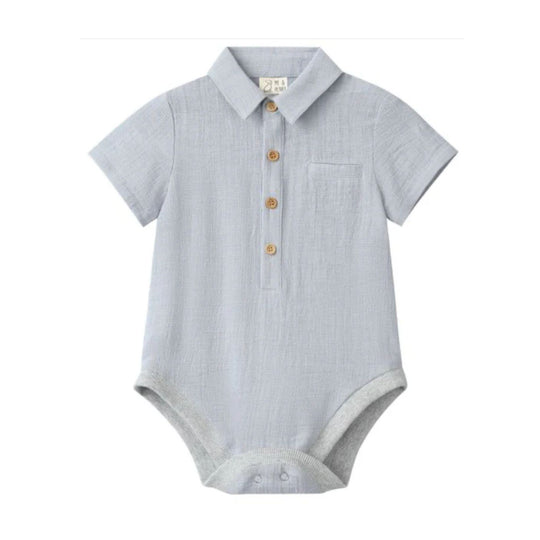 Helford Woven Onesie - Grey by Me & Henry