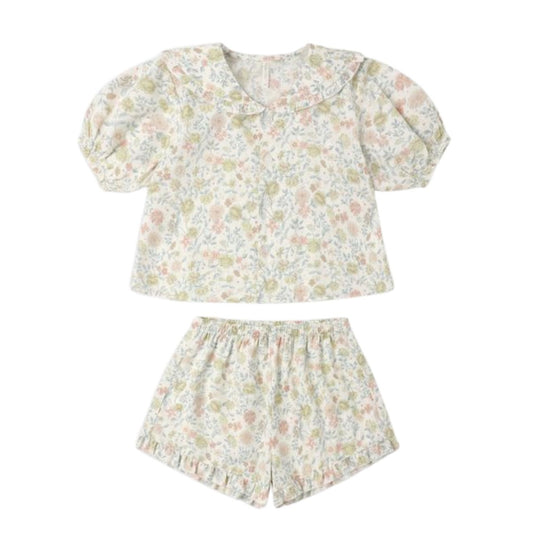 Delilah Pajama Set - Citron Bloom by Rylee + Cru