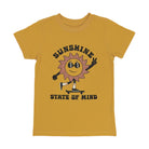 Yellow t-shirt with a sun graphic and 'Sunshine State of Mind' text on a white background