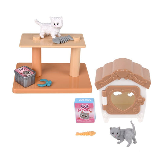 Micro Cat Playset (1 Unit Assorted) by The Toy Network