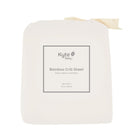 Kyte Baby bamboo crib sheet packaging on a white background